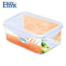 600ml Clear rectangular plastic container with lid